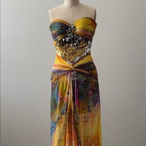 Tony Bowls hi low gown